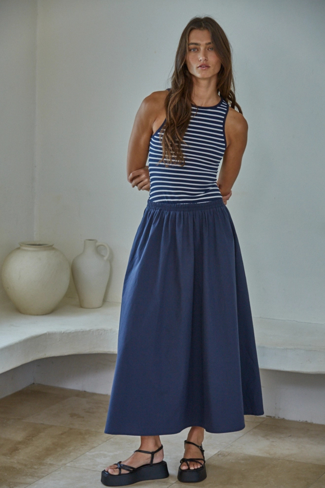 summer cotton sleeveless dresses Nmnitkp Women's Linen Cotton Sleeveless Midi Dress, Round Neck Button Front Loose Tank Dress with Pockets, Casual Summer Dress for Beach Vacation & Daily Wear Red,XL