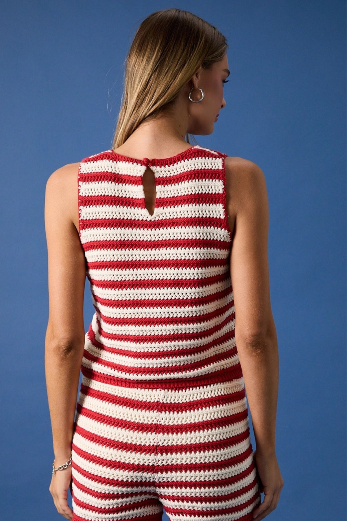 Crochet Knit Sweater Tank Red – Edie Boutique Crochet Knit Sweater Tank Red – Edie Boutique