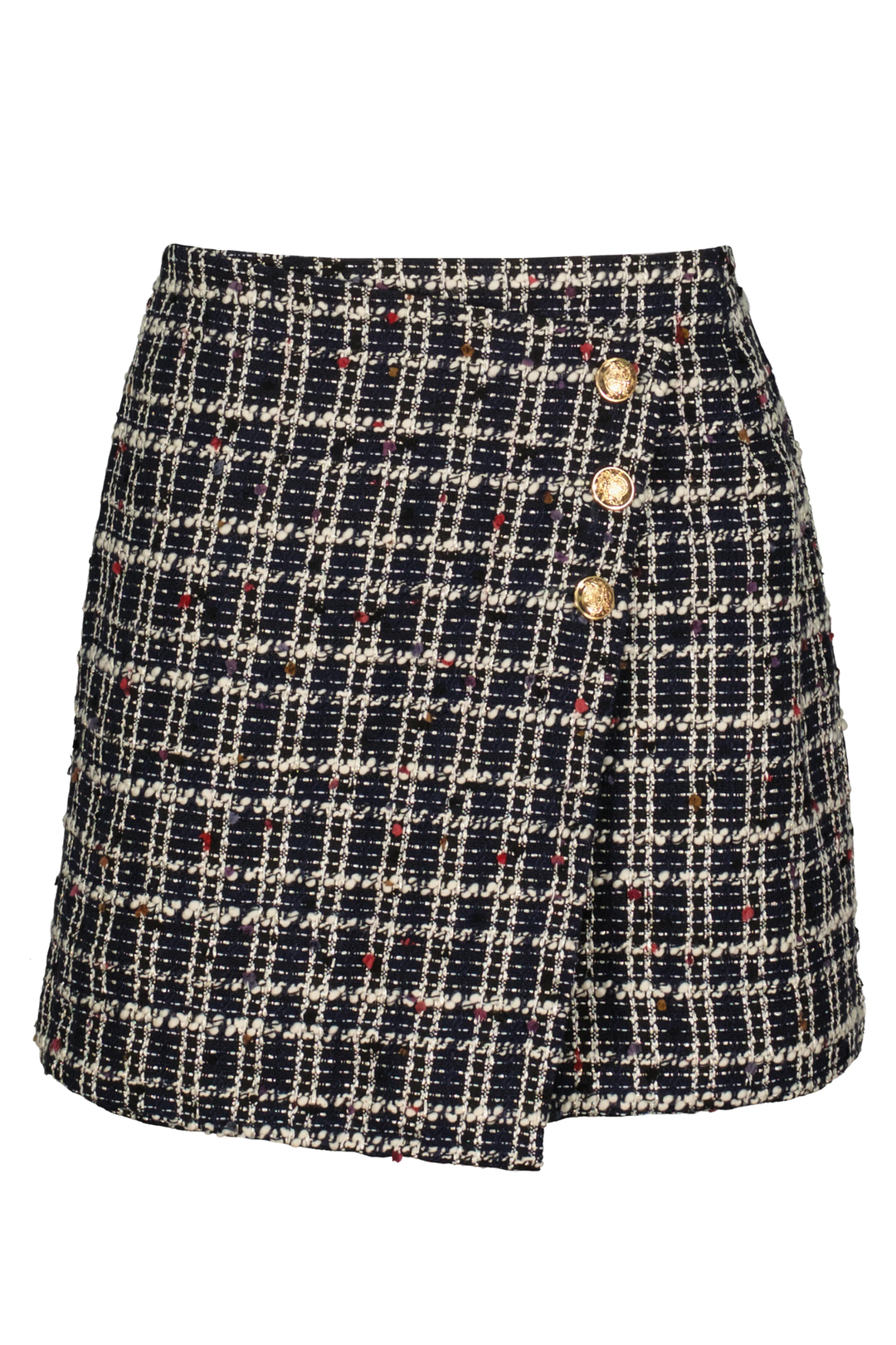 Nichols Boucle Mini Skirt, Navy Multi – Edie Boutique