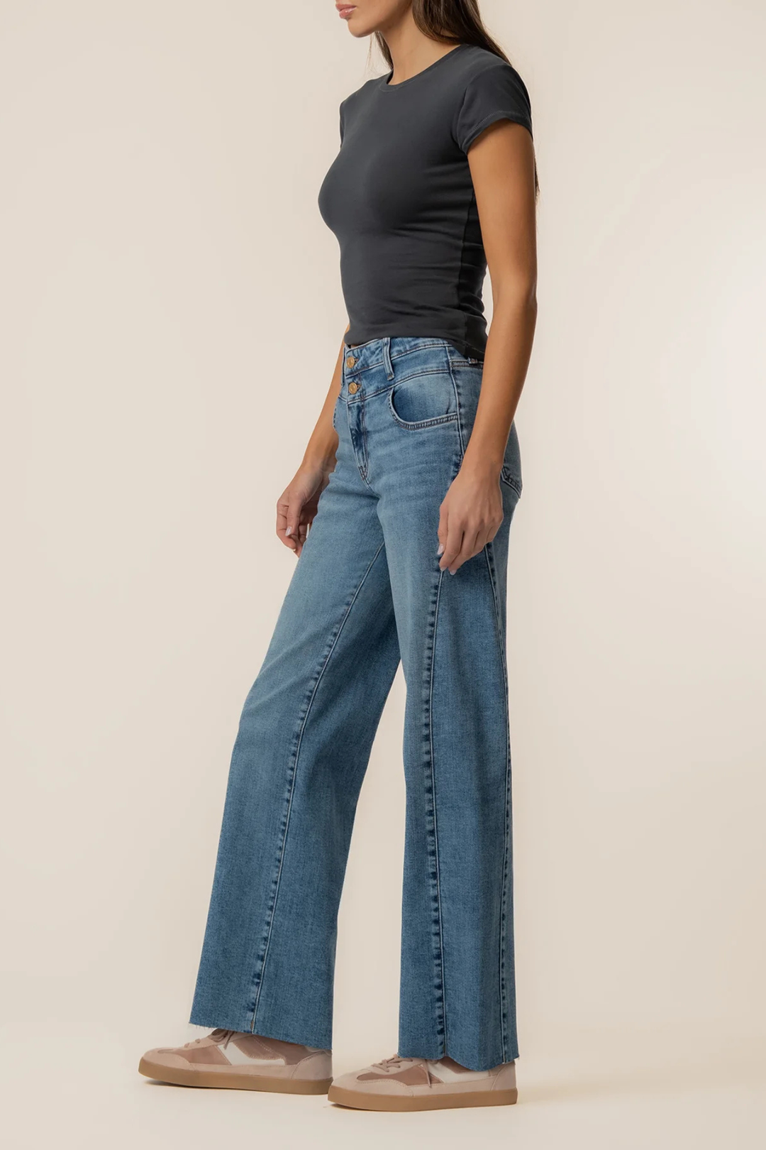 Charlotte High Rise Wide Leg Synergy Wash – Edie Boutique