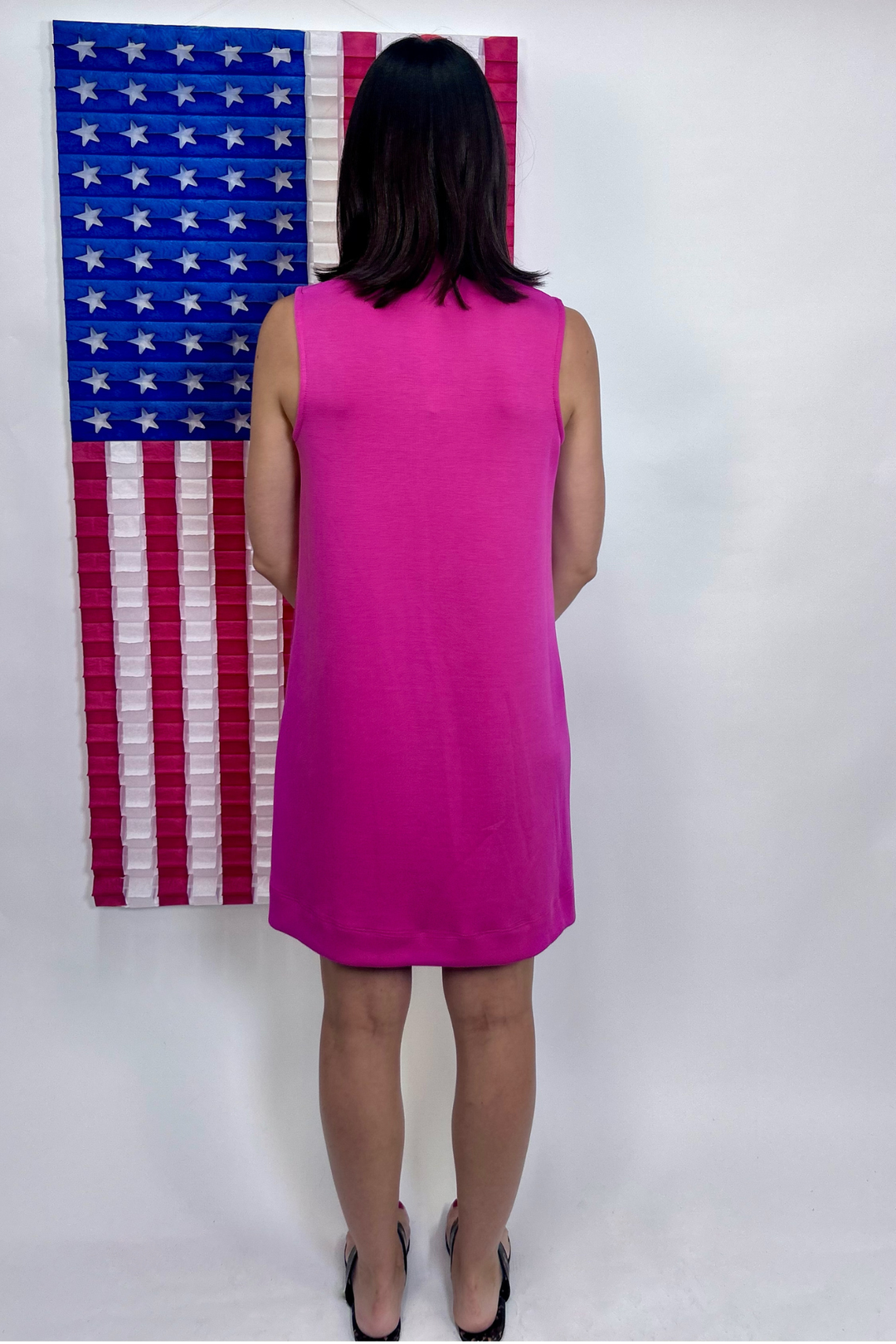 hot pink scuba dress ASHLEYlauren 4813 One-Shoulder Scuba Dress with 3D Floral Skirt