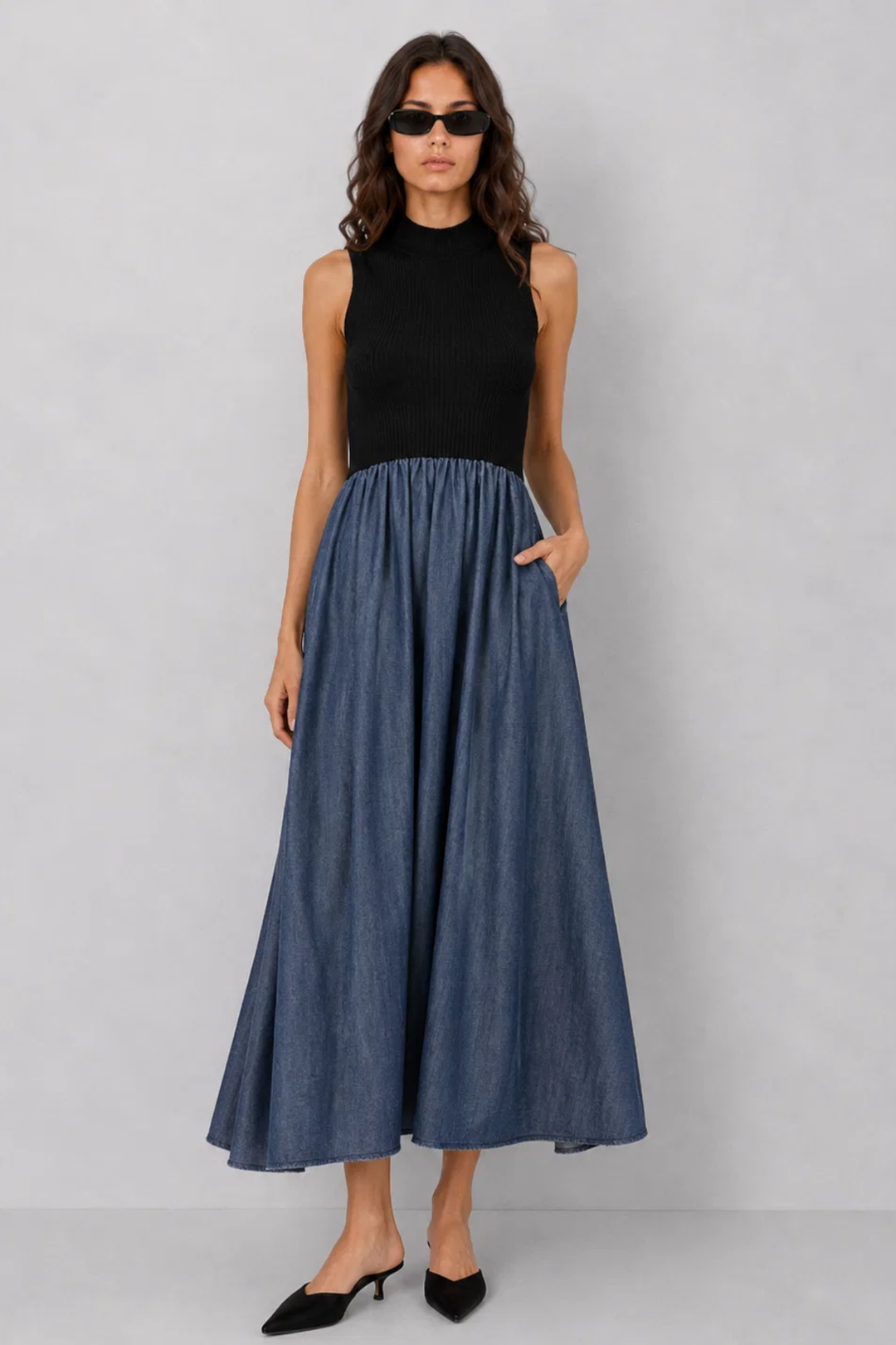 Mock Neck Maxi Dress – Edie Boutique