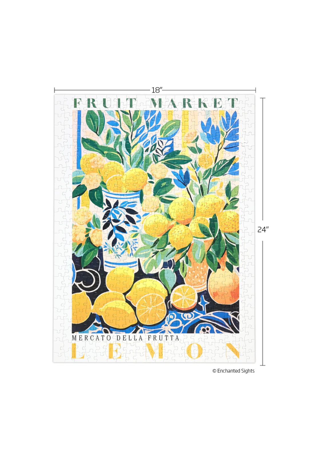 Fruit Market Lemons 500 Piece Puzzle – Edie Boutique