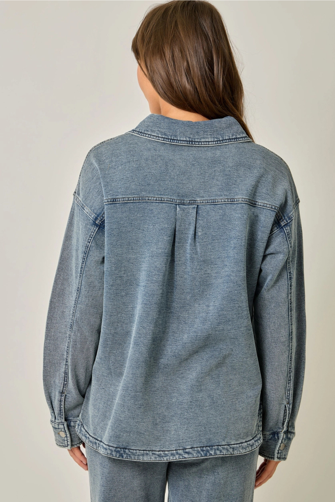 Washed Knit Denim Jacket – Edie Boutique