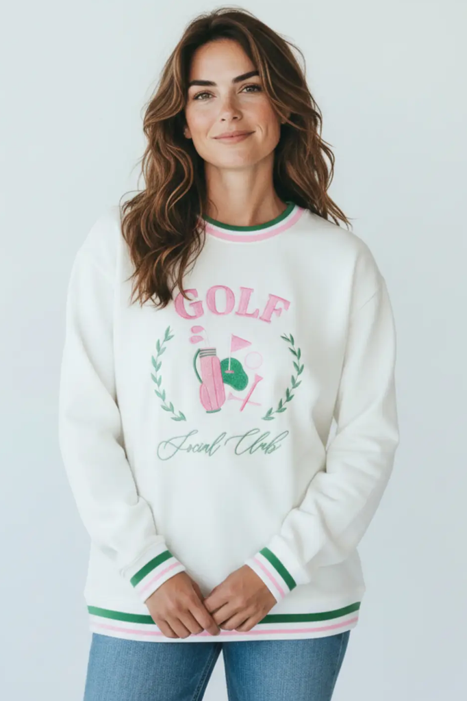 Golf Social Club Oversized Crew – Edie Boutique