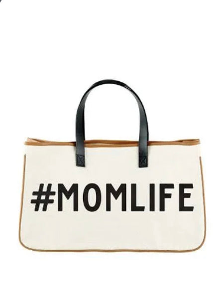 Mom Life Canvas Tote Bag